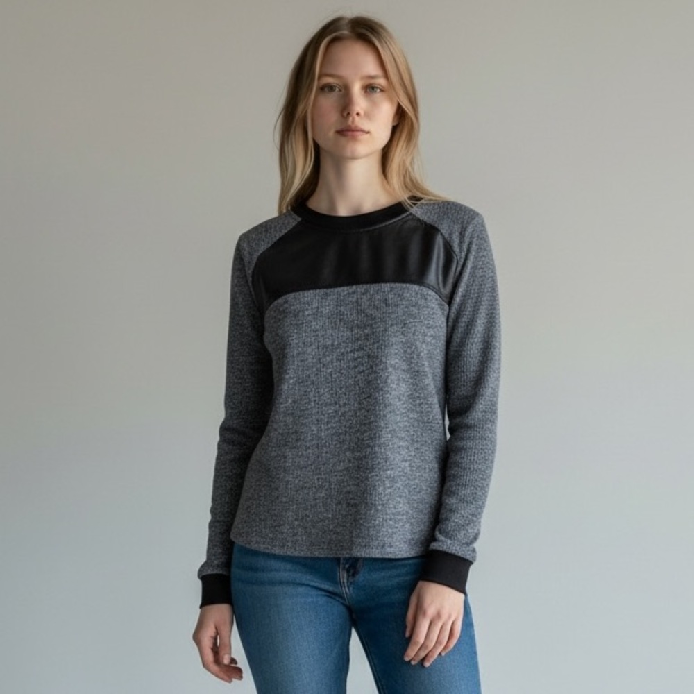 Calvin Klein Jeans Moto Zipper Crewneck Sweatshirt